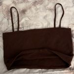 Cotton On Brown Spaghetti cotton Strap Crop Top, size S lined Y2K festival Photo 12