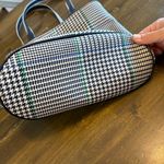 Vintage Lauren Ralph Lauren Plaid Houndstooth Preppy Bucket Shoulder Bag Blue Photo 3