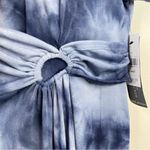 Lane Bryant Blue Tie Dye Stretch Knit O ring Wrap Cap Sleeve Dress 22 24 Petite Photo 3