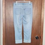 J. Jill Oxford Wash Woman’s Authentic Fit Crop Denim Pants with Fringe Size 4 Blue Photo 6