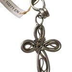 Wire Wrapped Silver Tone Cross Pendant Necklace Mens Womens Grunge Streetwear Size 4 Photo 3