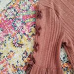 Knox Rose Lace Up Bell Sleeve Mauve Top Size XS Photo 2