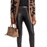 AQUA Long Length Cozy Animal Print Open Cardigan with Stretch Size Large Photo 0