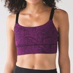 Lululemon Both Ways Bra Mini Antique Paisley Deep Fuschia Black Size 6 Photo 0