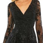 Mac Duggal 204041 Long Sleeve Floral Embellished Cocktail Dress Photo 2