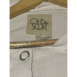 Chaser  Shirt Women's XS Quarter Button White Short Sleeve Blouse Top Photo 5