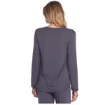 Barefoot Dreams 💕 Luxe Ribbed Jersey Long Sleeve Tee Graphite (Dark Grey) XL NWT Photo 1