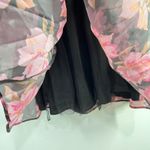 Thirty Thirty Floral‎ Mini Dress Smocked Square Neck Ruffled Cuffs Fairy Pink L Size L Photo 10
