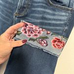 Driftwood Colette Floral Embroidery Cropped Straight Leg Jeans 32 Photo 6