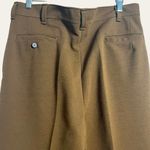 70’s Vintage Flare Leg Solid Brown High Waisted Trouser Pants Size 8 Photo 3