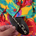 Oscar de la Renta Dress Womens Size Medium Vintage 70s NEW W TAGS Swirl Bright Photo 8