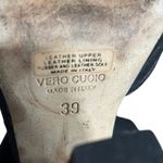 Steven By Steve Madden  Leather Ankle Cuff Heels Sz 39 Black Made in Italy Photo 6