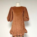 *NEW* byTiMo Corduroy Flounce Dress Brown Size M Photo 1