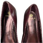 Isola  Abria Burgundy Snake ballet flats bow Designer comfort Round Toe slip on Photo 4