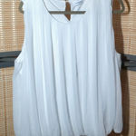 Calvin Klein Pleated Keyhole Closure Sleeveless Blouse Photo 0