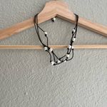 Real Pearl And Leather Choker Necklace Photo 2