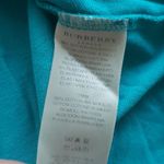 Burberry  Women’s Teal Puff Sleeve Chic Feminine Retro Classic Polo Size Medium Photo 3
