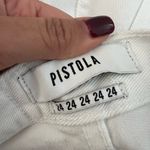 Pistola High Waist Distresssed White Mini Denim Shorts Sz 24 Photo 4