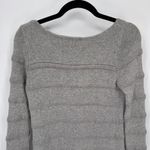 Lacoste  Ribbed Sweater‎ Womens 32 Gray Wool Viscose Blend Side Slits Photo 5