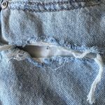 American Eagle  SZ 14 Strigid Mom Jeans Super Hi-Rise Distressed Rips Frayed Hems Photo 11