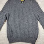 Ralph Lauren Rugby Cable Knit Sweater Large Gray Wool Angora Cashmere Blend Photo 5