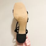 Nordstrom Rack NEW Lagrange Block Heel Strappy Sandals Vegan Faux Leather Black Photo 5