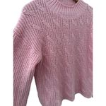 J.Crew  Cotton Blend Cable Knit Mock Neck Sweater Bright Peppermint Size Small Photo 8