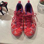 ASICS  Women's Floral Running Shoes - Pink and Purple Breast Cancer Awareness Photo 1