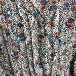 Rose + Olive Pintuck Blouse 2X Floral Blue White Pink Work Cottage Office Church Photo 2