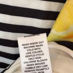 Elle  Black And White Stripe‎ Lemon Print Dress Size 8 Photo 10