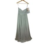 NWT Jenny Yoo Cerise Maternity Morning Mist Luxe Chiffon Bridesmaid Dress Size 8 Green Photo 1
