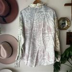 Aura  floral colorblock button down‎ shirt linen blend Women’s SIZE SMALL new Photo 2