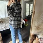 Goodnight Macaroon Women’s Small Black White Plaid Shacket New with Tags Photo 2