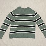 H&M Green Striped Sweater Photo 1