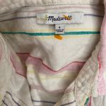 Madewell Plus Linen-Blend Daily Shirt in Rainbow Stripe - Size Small Photo 1