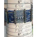 None Vtg Sterling Silver Bracelet Glass Shell Beads Pearls Egyptian Revival Adj 8" Photo 3