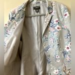 Liz Claiborne Light Gray Floral Blazer Jacket, Size XL Photo 6