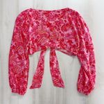 NWT VDM the label x revolve Jemma paisley printed tropical vacation swim coverup Pink Size M Photo 5