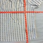 Madewell XXS Stripe White Blouse Short sleeve V-Neck Boho Light Academia Top Photo 2