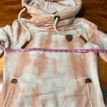 Wanakome  Artemis Tie Dye Pink and White Cowl Neck hoodie Sweatshirt medium Photo 12