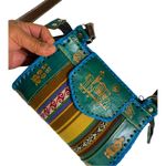 Handcrafted
Jawaja Leather Bag with Cloth Woven Patch Blue Photo 6