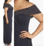 XScape NWT  Beaded Off the Shoulder Column Gown Photo 2