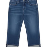 Levi's 515 Women's Med. Wash Mid Rise Cuffed Stretch Capri Denim Jeans, Size 6 # Blue Photo 0