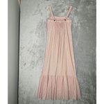 Waverly Grey Dress Womens Medium Orange Cream Striped Tiered Peasant Bohemian‎ Photo 2