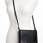 Purse Black Floral Embossed Crossbody Bag Minimalist Gothic Western Chic Luxe Photo 0