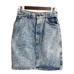Chic Vintage Acid Wash High Rise Denim Skirt Size 11 Blue Photo 0