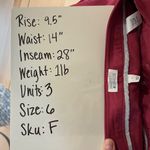 Market & Spruce  Flat Front Slim Mid Rise Pants Dark Coral Pink Size 6 NWT Photo 9