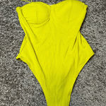 Timing Bright Yellow/Green Ribbed Top Photo 0