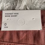 American Eagle New Highest Rise Distressed Raw Hem Mom Denim Cotton Jean Shorts Photo 4