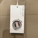 Anna Paola | Italian Leather Satchel w/ Crossbody & Scarf Tan Photo 1